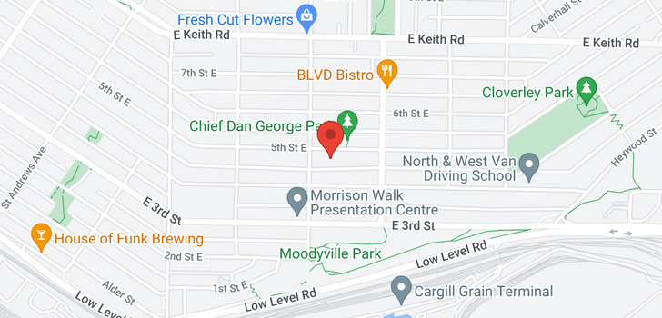 map of 619 E 5TH STREET